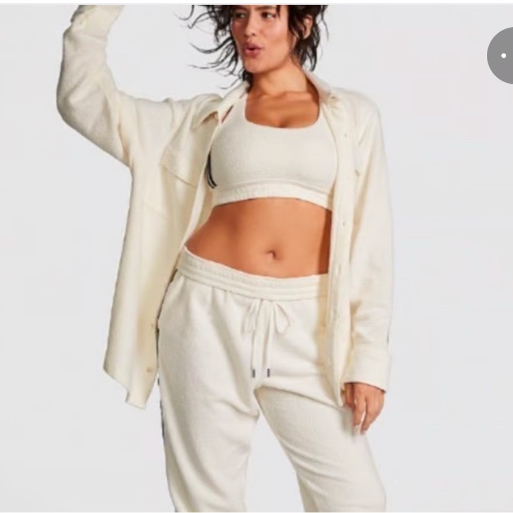 Victoria Secret Pink Oversized fleece reversible top.
